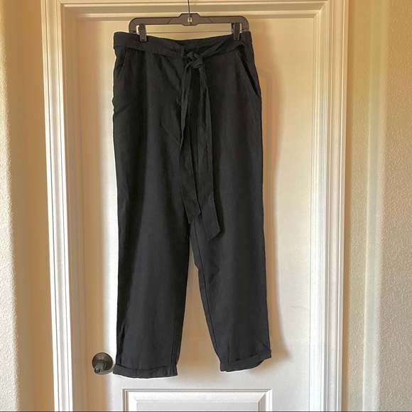 Max Studio Black Linen Pants, New! - Picture 1 of 3